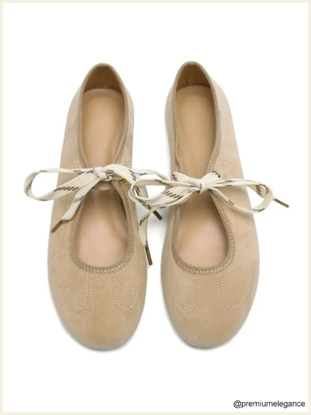 Lace Up Round Toe Ballet Flats Women Cute Slip On Mary Jane Soft Ballerina